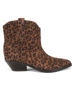 Nine West Abreve 45Mm Print Boots - Brown