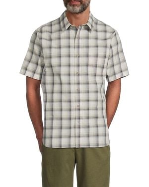 Vince Atwater Plaid Cotton Shirt - Grey