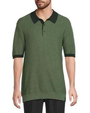 Scotch & Soda Contrast Trim Cotton Polo Shirt - Blue