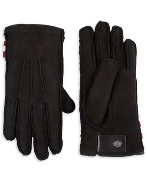 Bally Shearling Leather Gloves - Black