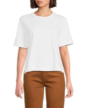 10 Crosby Derek Lam Miranda Crewneck Cotton T-Shirt - White