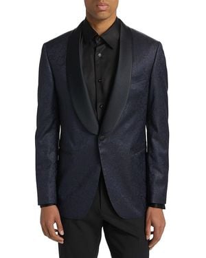 Saks Fifth Avenue Virgin Wool Blend Jacquard Dinner Jacket - Black