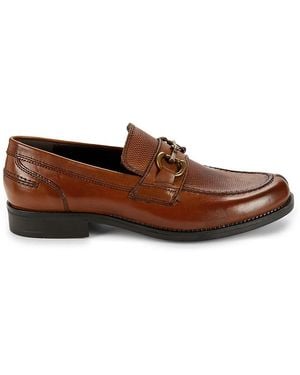 Saks Fifth Avenue Ross Leather Bit Loafers - Brown
