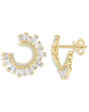 Effy 14K & 0.98 Tcw Diamond Earrings - Metallic