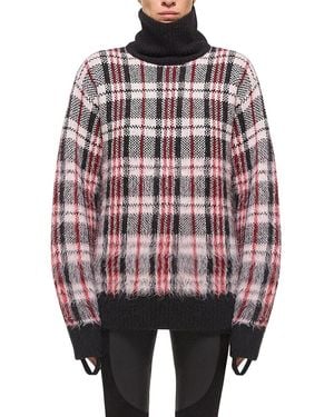 Helmut Lang Plaid Turtleneck Jumper - Red