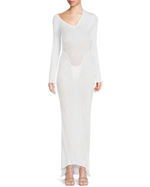 LAQUAN SMITH Convertible Jersey Gown - White