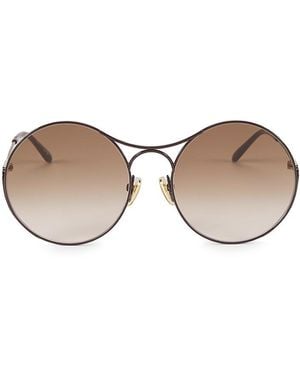 Chloé Core 58mm Round Sunglasses - Red