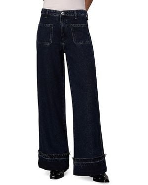 Rag & Bone Marina Denim Mid-Rise Wide-Leg Jeans - Blue