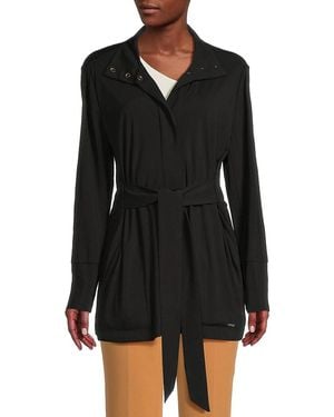 Calvin Klein Belted Softshell Jacket - Black