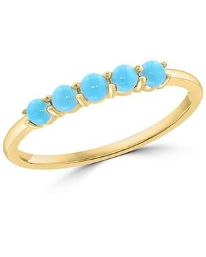 Saks Fifth Avenue 14k Yellow Gold & Turquoise Ring - Blue