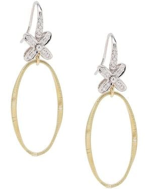 Marco Bicego Marrakech Onde 18k Two-tone Gold & 0.15 Tcw Diamond Drop Earrings - White