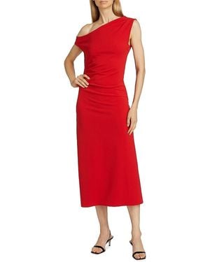 Tanya Taylor Gio One-Shoulder Midi-Dress - Red