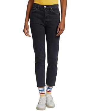 RE/DONE 90s High-rise Ankle-crop Jeans - Black