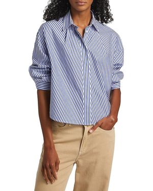Rag & Bone Martha Striped Poplin Shirt - Blue