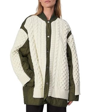Rag & Bone Winnie Mixed Media Jacket - Natural