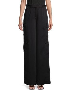 Jason Wu Wide Leg Cargo Trousers - Black
