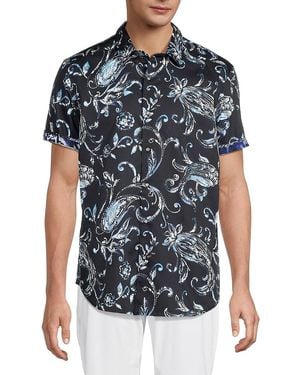 Robert Graham Stokes Paisley Cotton Shirt - Black