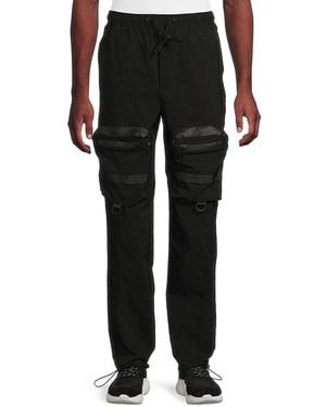 American Stitch Drawstring Cargo Trousers - Black
