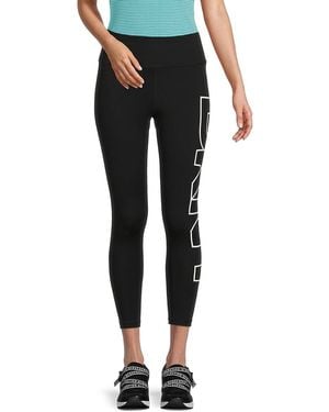 DKNY Logo Cropped Leggings - Black