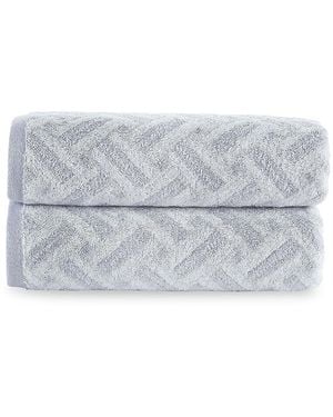 Brooks Brothers 2-piece Turkish Cotton Bath Towel Set - Grey