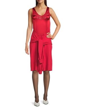 Balenciaga Hybrid Slip Dress - Red