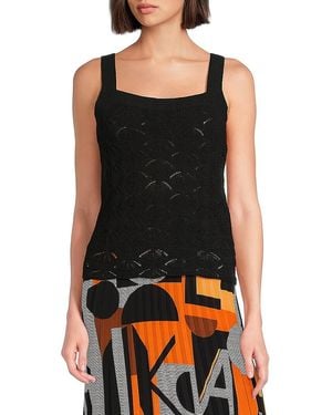 Karl Lagerfeld Lace Jumper Tank - Black