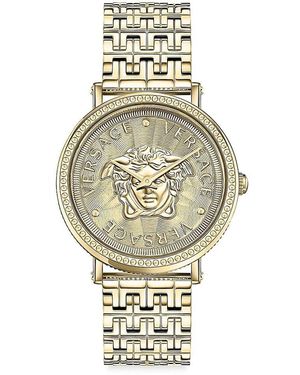 Versace V-Dollar Goldplated Stainless Steel Medusa-Icon Watch/37Mm - Metallic