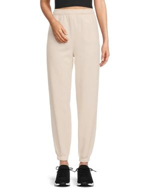 Tommy Hilfiger High Rise Cotton-Blend Fleece Sweatpants - Natural