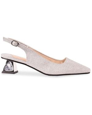 Lady Couture Ruby Embellished Slingback Pumps - White