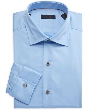 Zanella Solid Dress Shirt - Blue