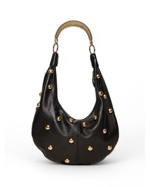 Walter Baker Miller Studded Leather Hobo Bag - Black