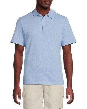 Onia Slub Textured Cotton Polo Shirt - Blue