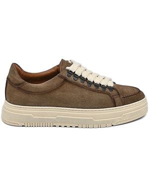 Emiliano Baccarini Leather Low Top Trainers - Brown