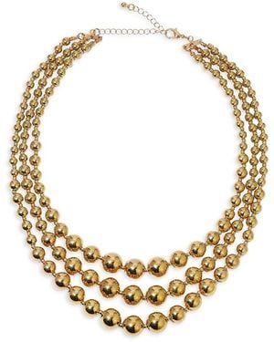 Eye Candy LA Luxe Cyra Goldtone Beaded Necklace - Metallic