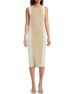 Hervé Léger The Ruby Bodycon Midi-Dress - Natural