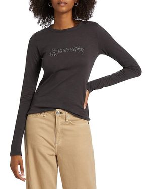 Rag & Bone Studded Logo T-Shirt - Black