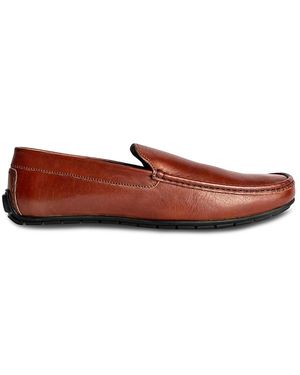 Anthony Veer Cleveland Moccasin Leather Driving Loafers - Brown
