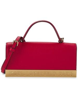 Karl Lagerfeld Jacqueline Leather Wallet-On-Chain - Pink