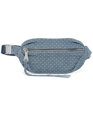 Aimee Kestenberg Milan Novelty Leather And Cow Fur Belt Bag - Blue