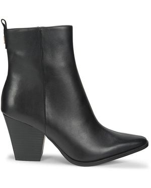 Karl Lagerfeld Keslyn 75Mm Leather Booties - Black