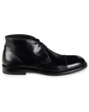 Jo Ghost Cap Toe Leather Derbys - Black