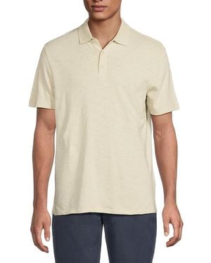 Vince Solid Short Sleeve Polo - Natural
