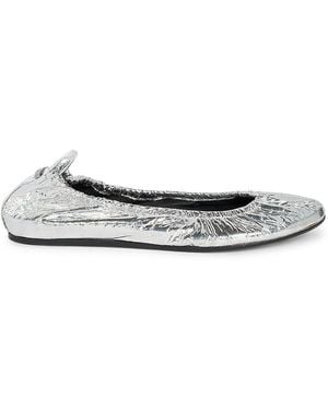 Isabel Marant Belna Leather Ballet Flats - White