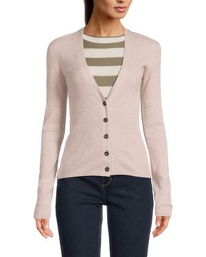 Brunello Cucinelli Rib-Knit Cashmere-Blend Cardigan - Natural