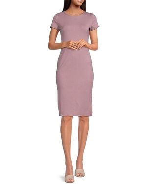 Bebe Roundneck Sheath Dress - Pink