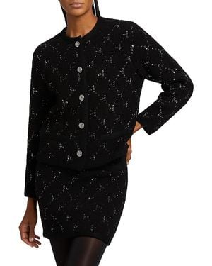 Kobi Halperin Rue Embellished Crewneck Cardigan - Black