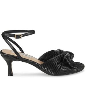 Saks Fifth Avenue Sammy 55mm Heeled Leather Sandals - Black