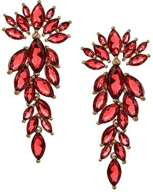 Eye Candy LA Diana Cubic Zirconia Drop Earrings - Red