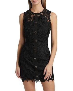 MILLY Judy Lace Sleeveless Minidress - Black
