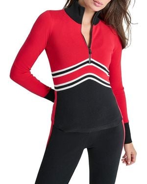 DKNY Apres Ski Colorblock Pullover - Red